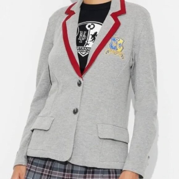 NEW Women's Target Exclusive Beetlejuice Astrid Graphic Blazer - Heather Gray M - Picture 4 of 10